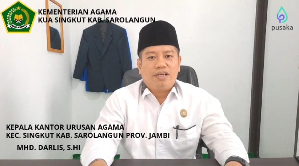 Ucapan Terimakasih Kepala KUA Kecamatan Singkut Kepada Menteri Agama RI H. Yaqut Cholil Qaumas